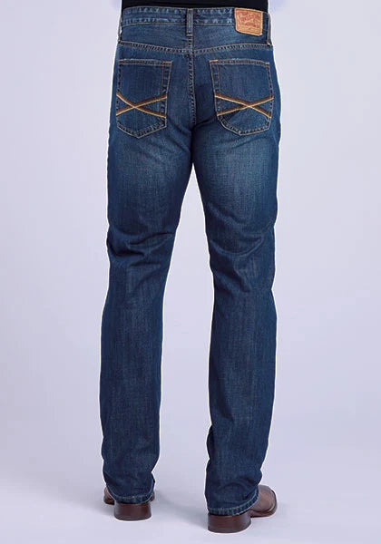 Stetson 1210 Corte Recto (Marrón/Lavado Oscuro) - Jeans para Hombre