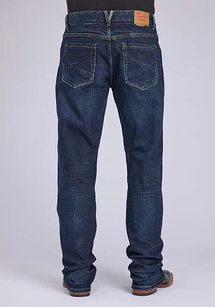 Stetson 1313 Modern Fit Stretch (Dorado/Lavado oscuro) - Jeans para hombre