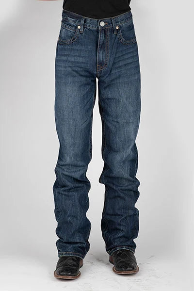 Stetson 1520 Ajuste Recto Bolsillos en V (Lavado Oscuro) - Jeans de Hombre