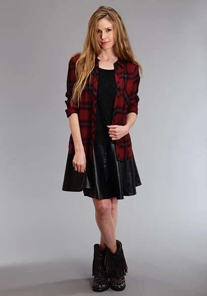 Falda de cuero Stetson Solid Lamb (negro) - Mujer