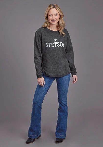 Sudadera con capucha para mujer Stetson Star Logo (gris)