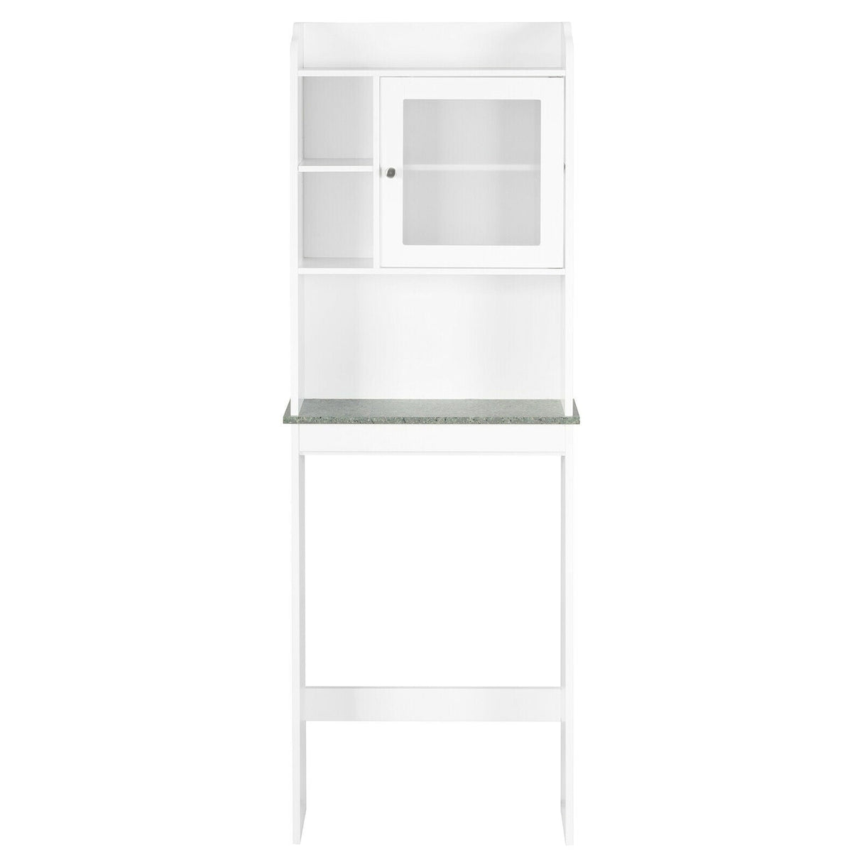 Armario blanco para baño ahorrador de espacio, sobre inodoro