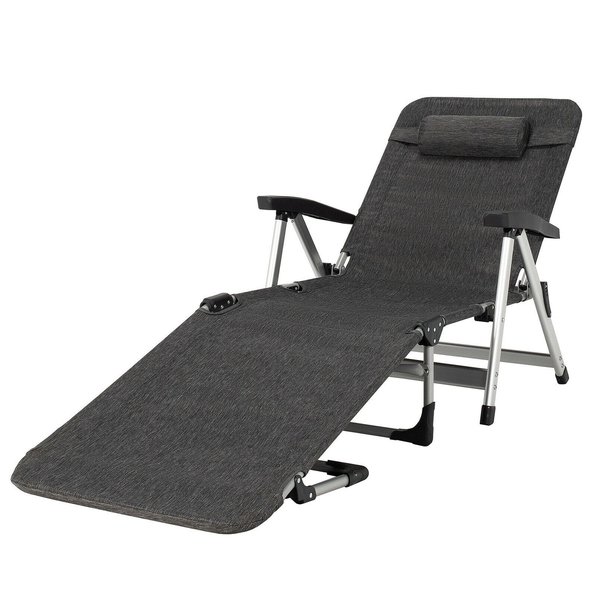 Tumbona Plegable de Playa con 7 Posiciones Ajustables