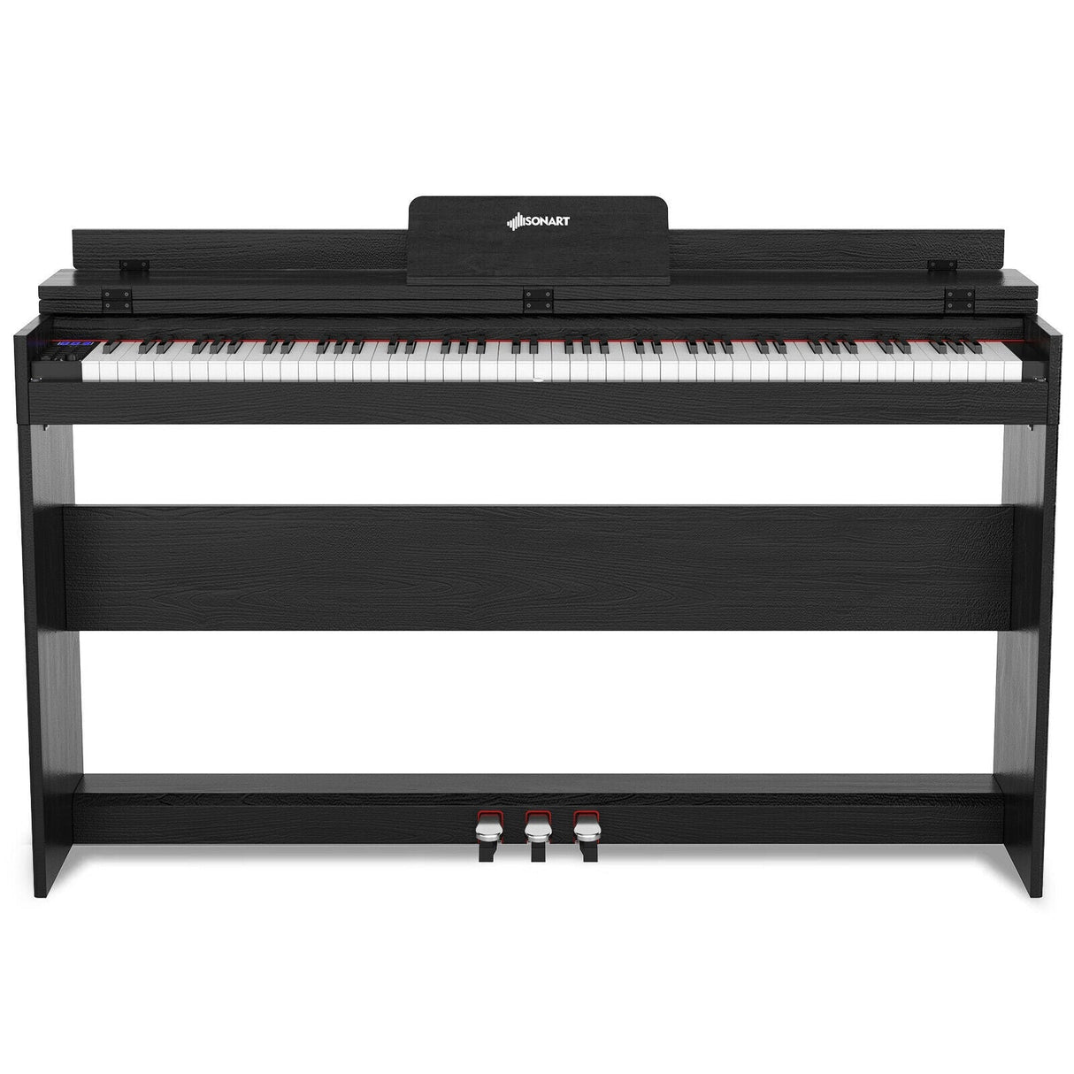88 Key Full Size Electric Piano Keyboard with Stand 3 Pedals MIDI Function