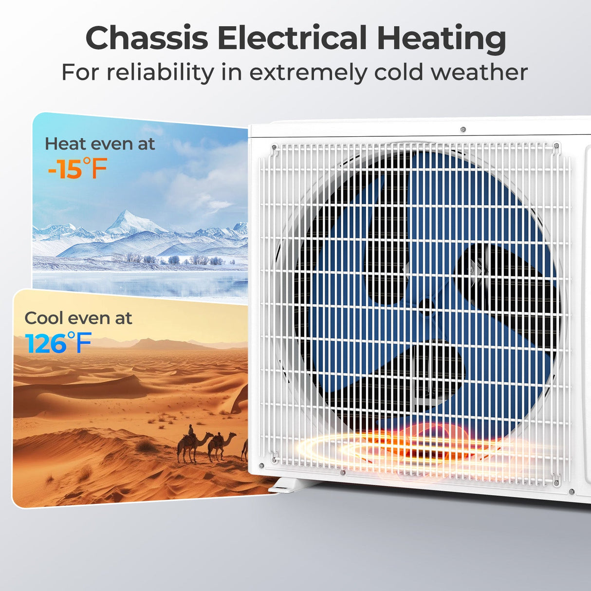 SEERXtreme Series ENERGY STAR Certified 12000 BTU 24 SEER2 115V Mini Split Heat Pump Heating at -15°F