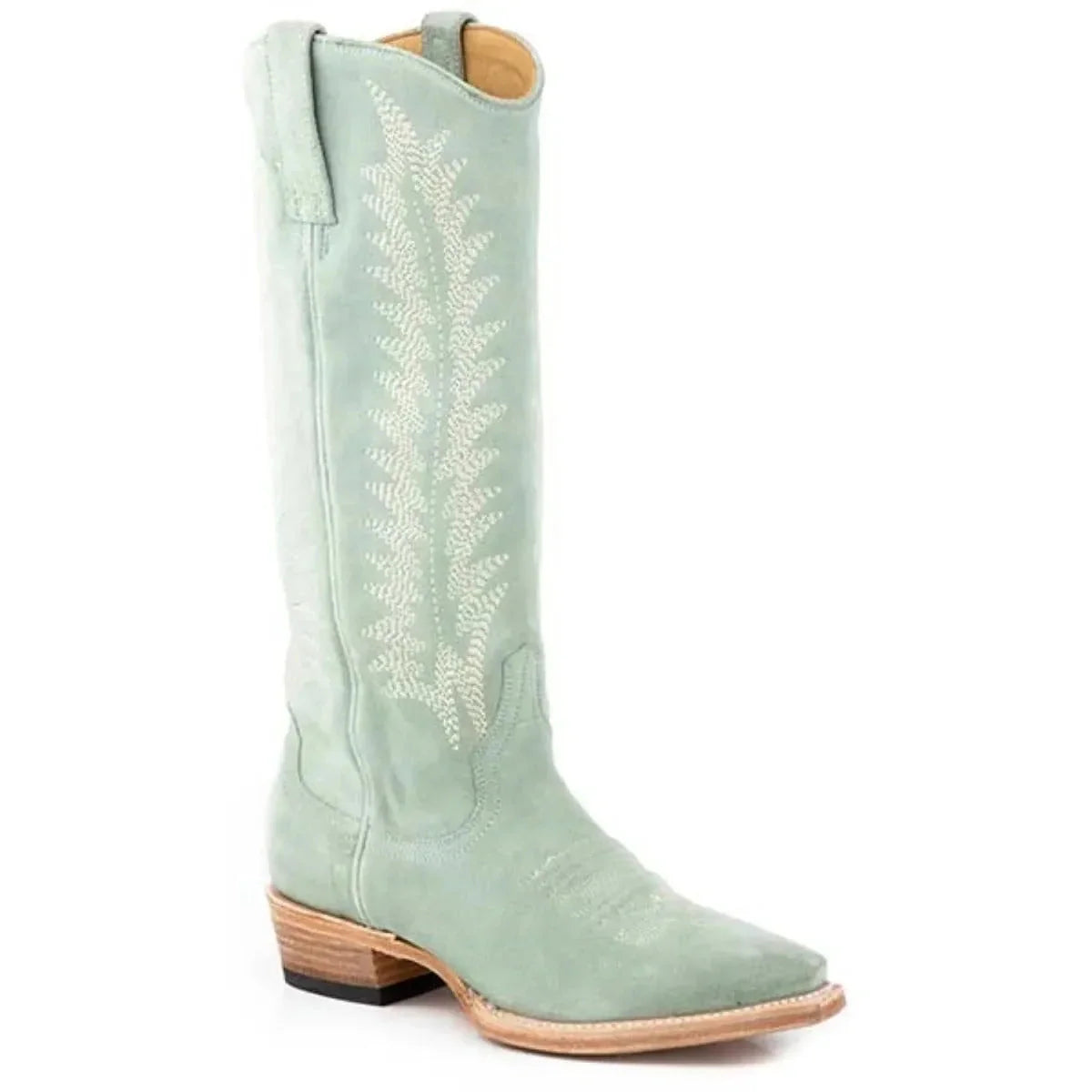Stetson Emme (Azul) - Botín Vaquero de Cuero Ante para Mujer