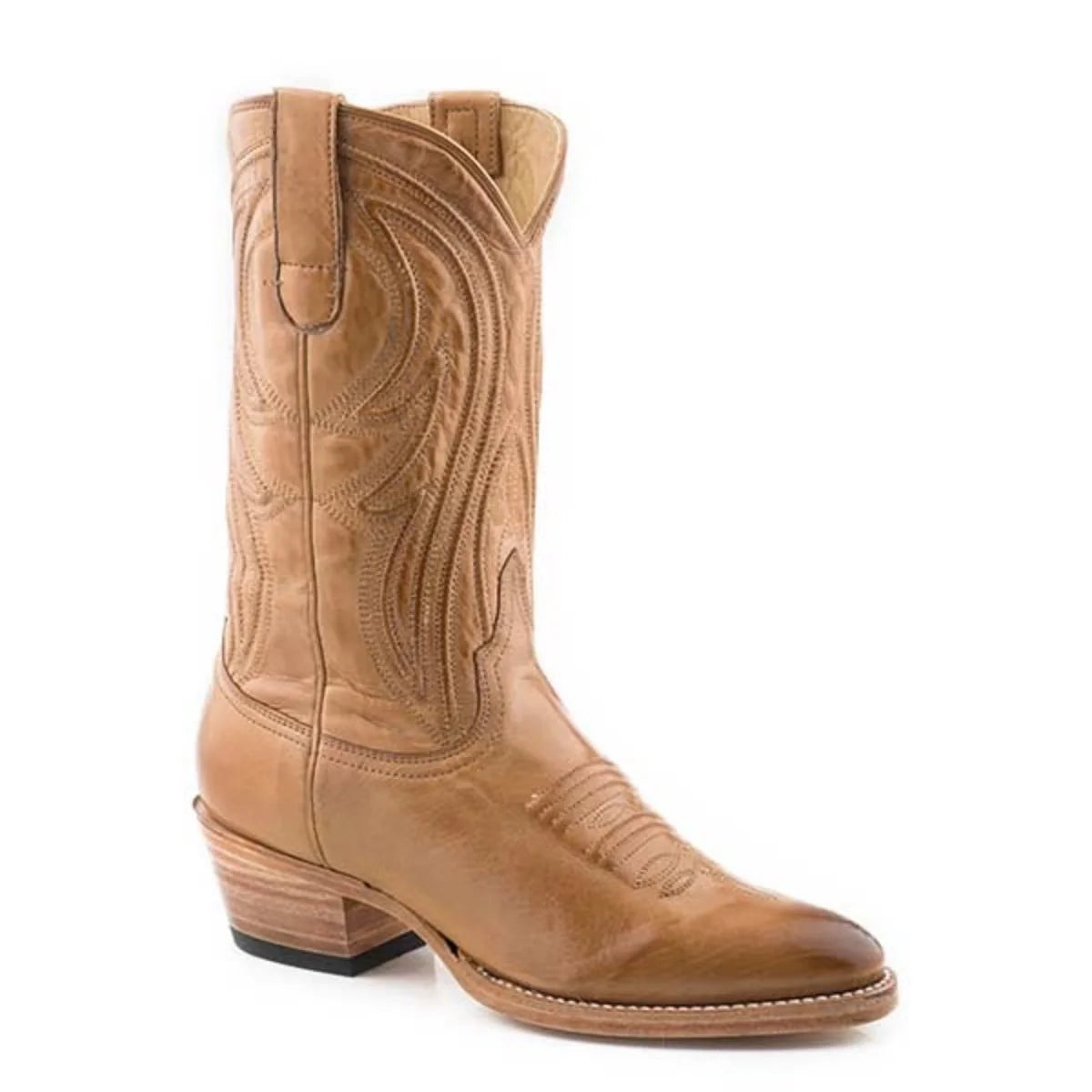 Bota vaquera de cuero para mujer Stetson Nora (marrón claro)