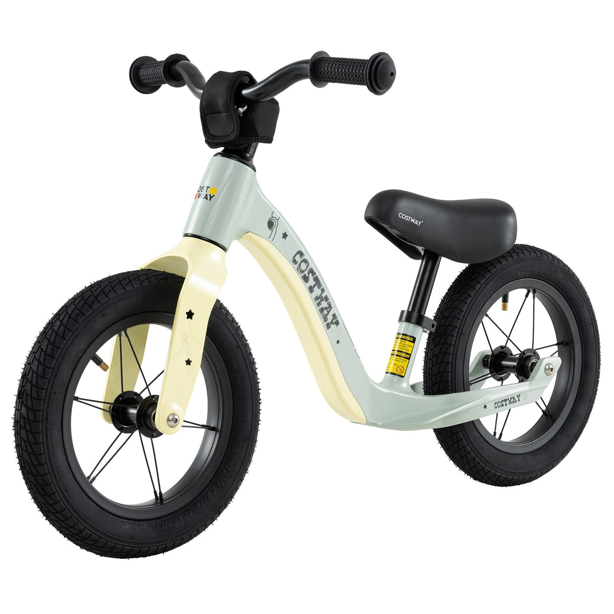 Bicicleta de equilibrio de 12 pulgadas con asiento ajustable y manillar giratorio para mayores de 36 meses
