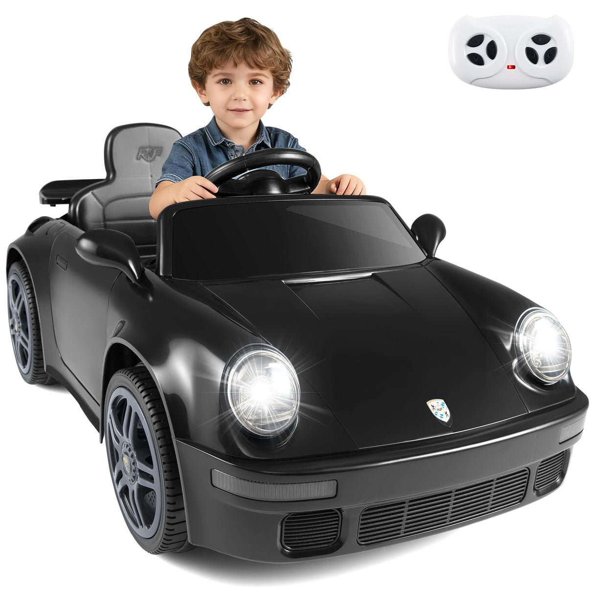 Coche Eléctrico de 12V con Licencia RUF CTR con Control Remoto y Música
