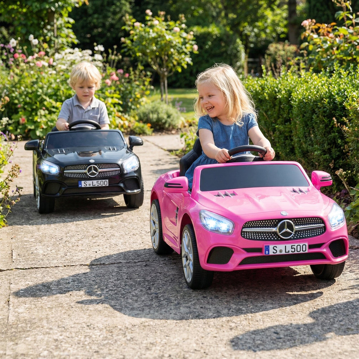 Coche Eléctrico Infantil Mercedes-Benz 12V con Control Remoto y Música