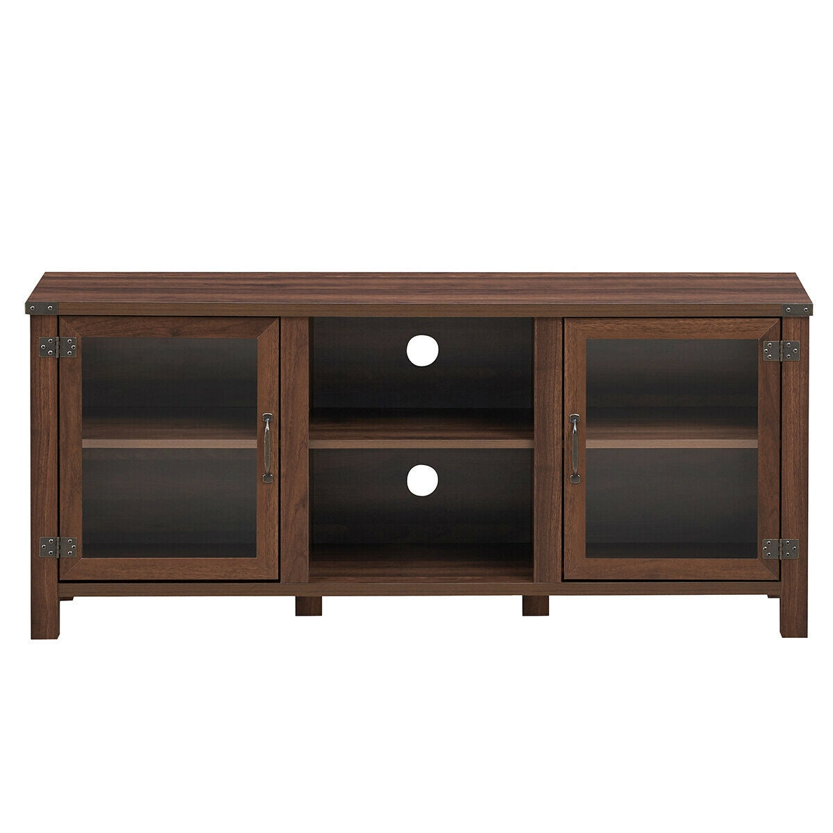 Mueble para TV y centro de entretenimiento para televisores de hasta 65 pulgadas con gabinetes de almacenamiento