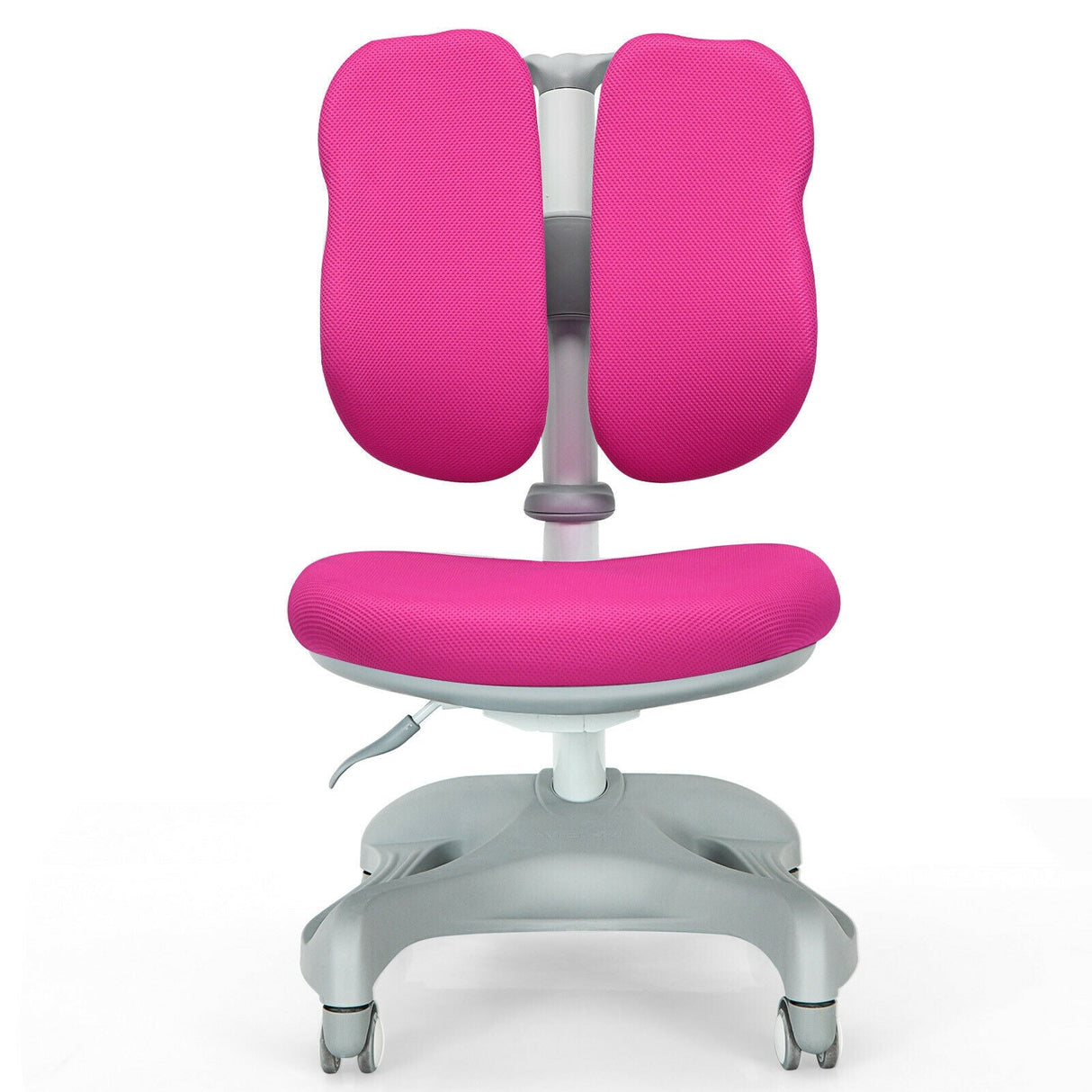 Silla estudiantil de altura regulable con ruedas con freno de asiento y soporte lumbar para el hogar y la escuela