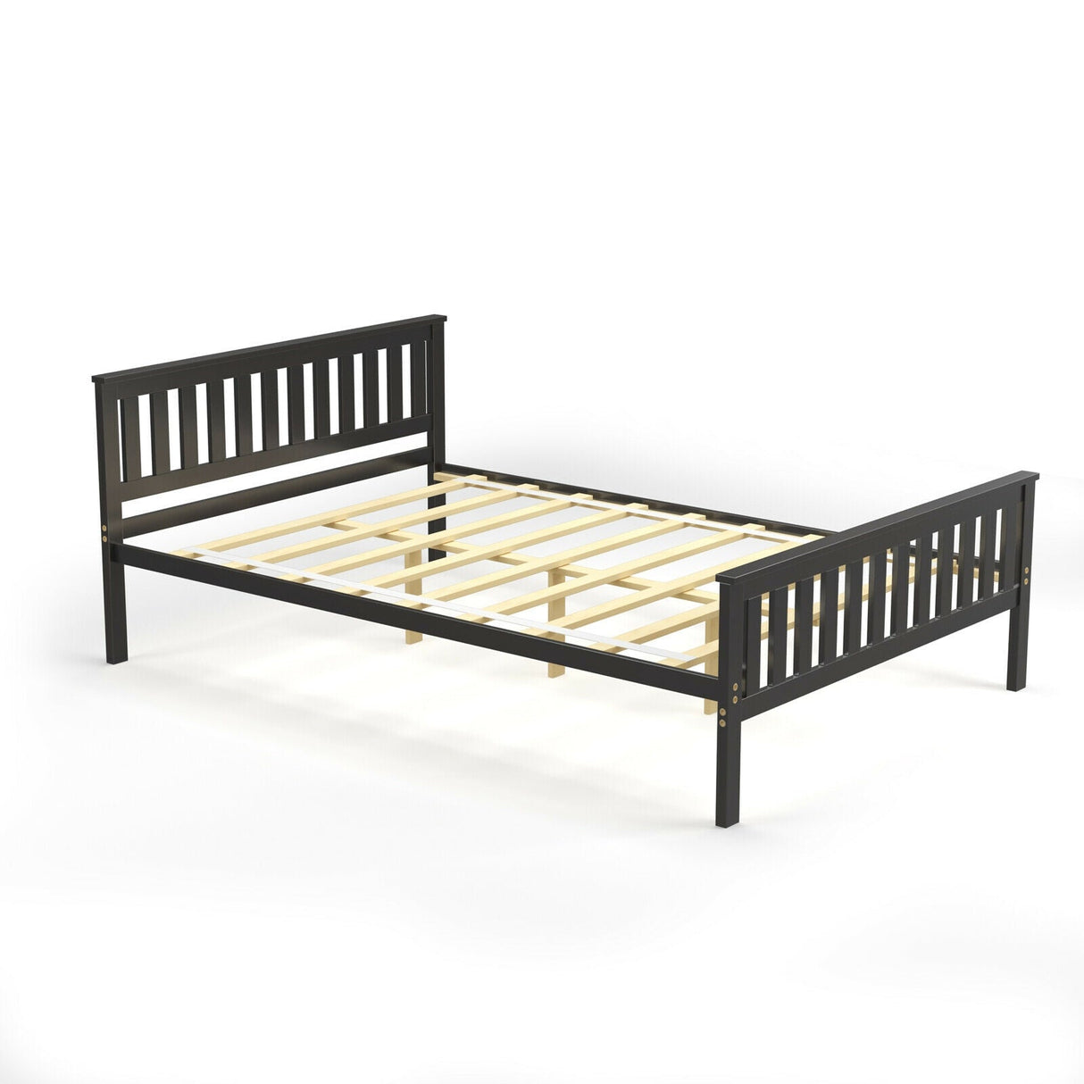 Cama Plataforma de Madera Tamaño Completo con Cabecera