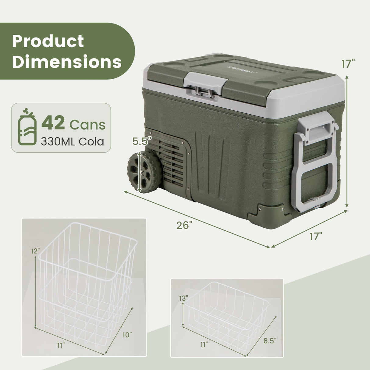 12 Volt Car Refrigerator Portable Car Fridge with Adjustable Range