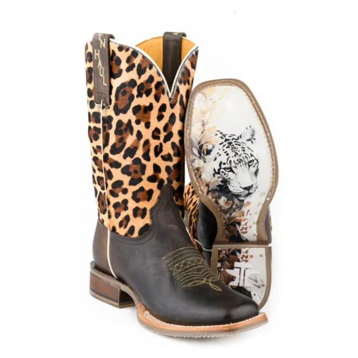 Bota vaquera de cuero para mujer Tin Haul Wild Cat
