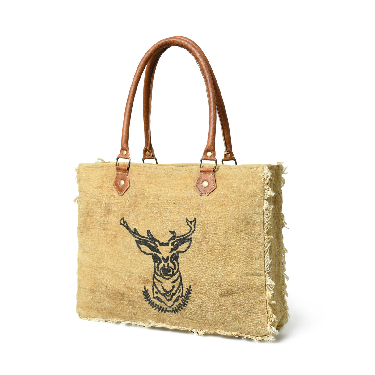 Bolso de Hombro de Lona "Encanto Nórdico"