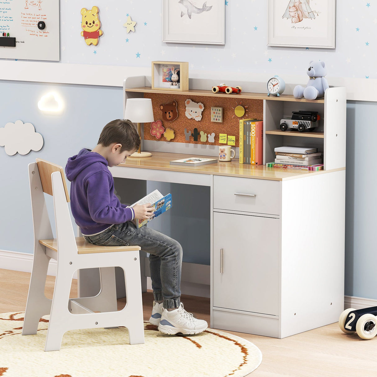 Juego de escritorio y silla de estudio para niños Mesa y silla para estudiantes