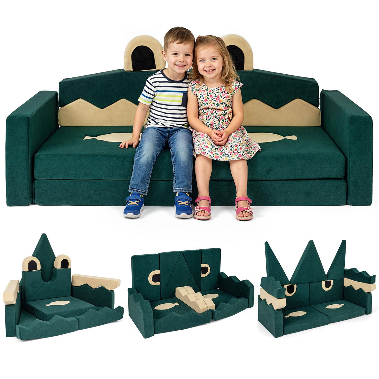 Sofá de juego modular para niños de 17 piezas para inspirar la creatividad
