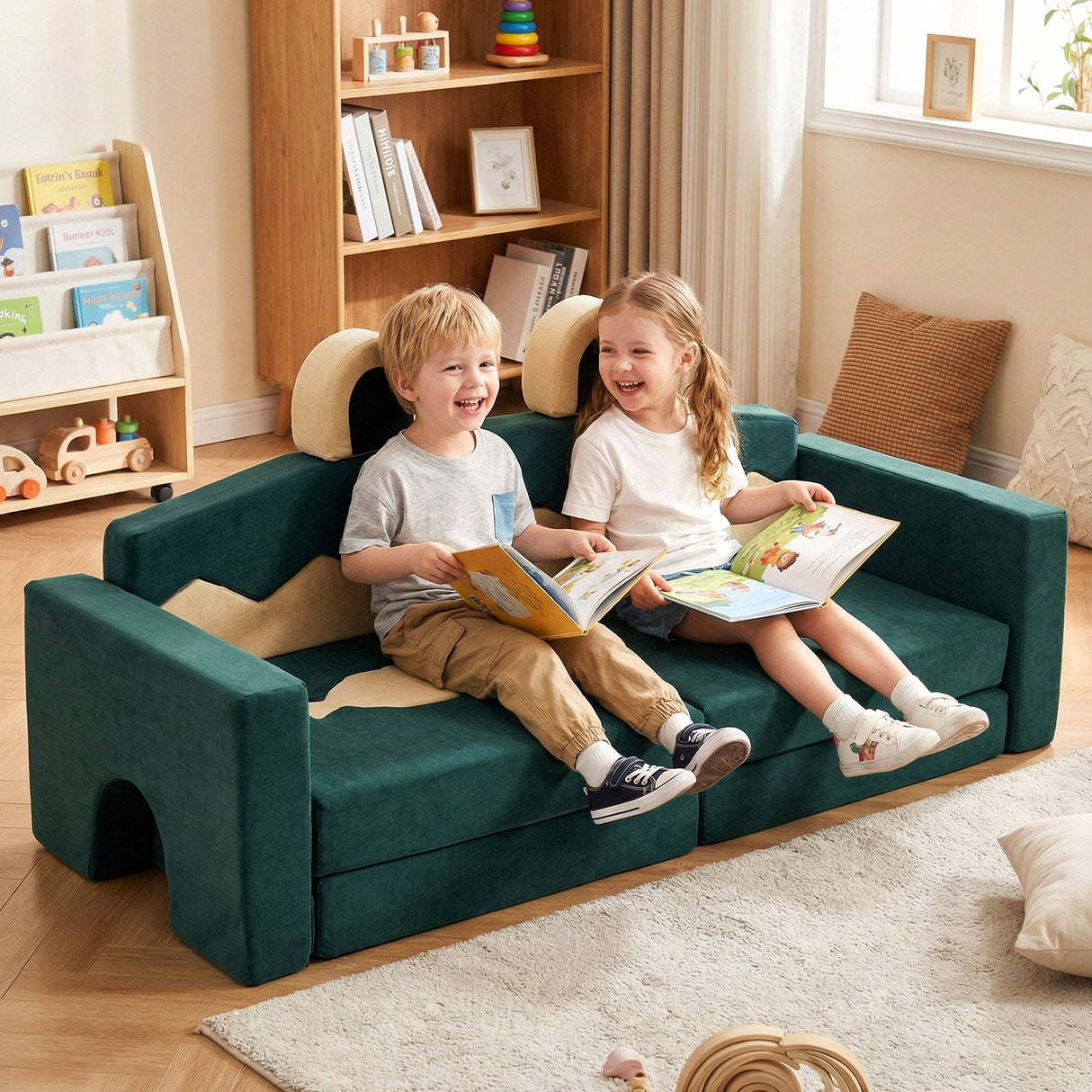 Sofá de juego modular para niños de 17 piezas para inspirar la creatividad