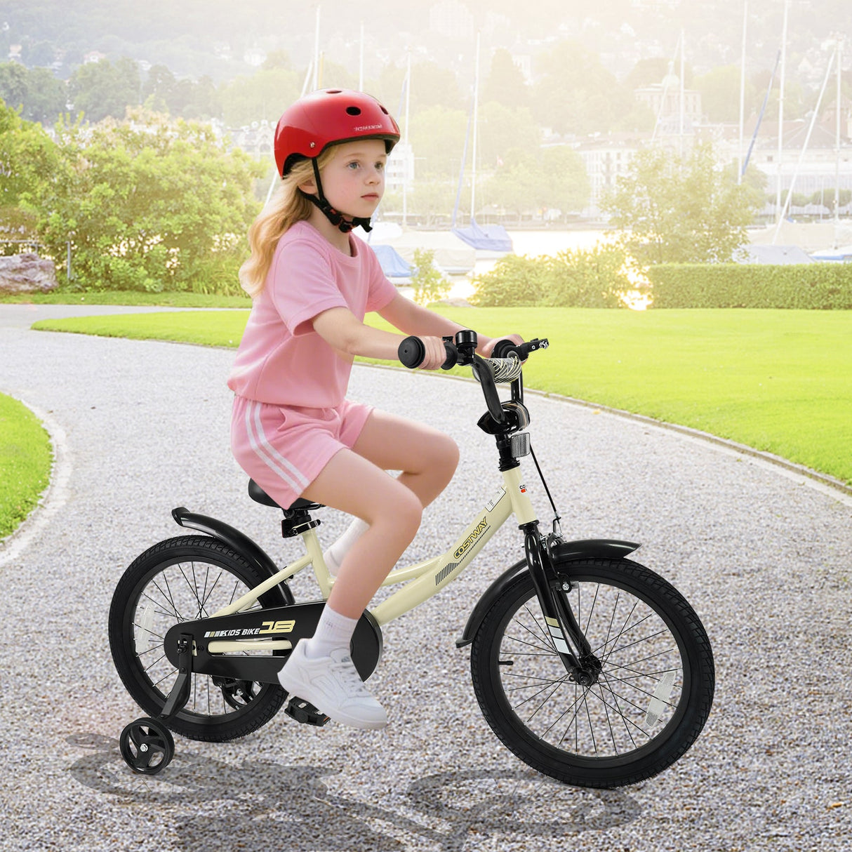 Bicicleta deportiva de 14 pulgadas para niños con ruedas de entrenamiento extraíbles