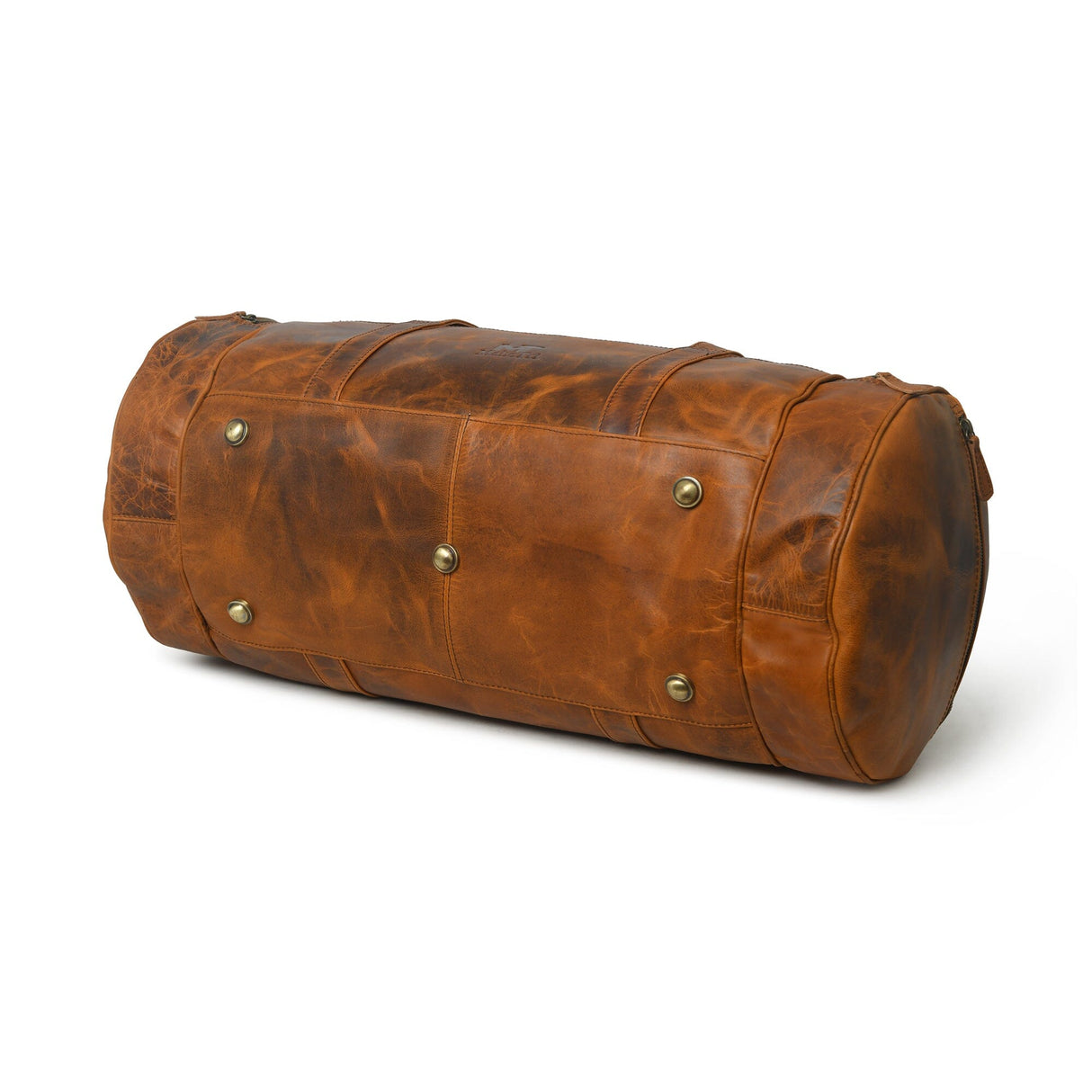 Bolsa de Viaje Redonda de Cuero para Gimnasio