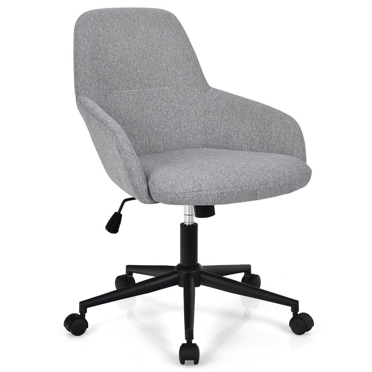 Sillón de oficina de tela con respaldo basculante-Gris
