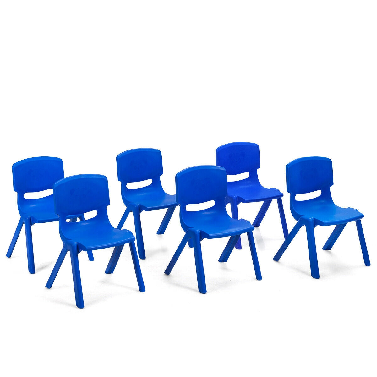 Sillas apilables de plástico para niños, paquete de 6, para aula