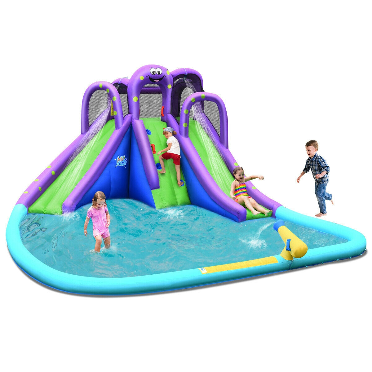 Parque Inflable de Agua y Arena Mighty Bounce House con Piscina Grande
