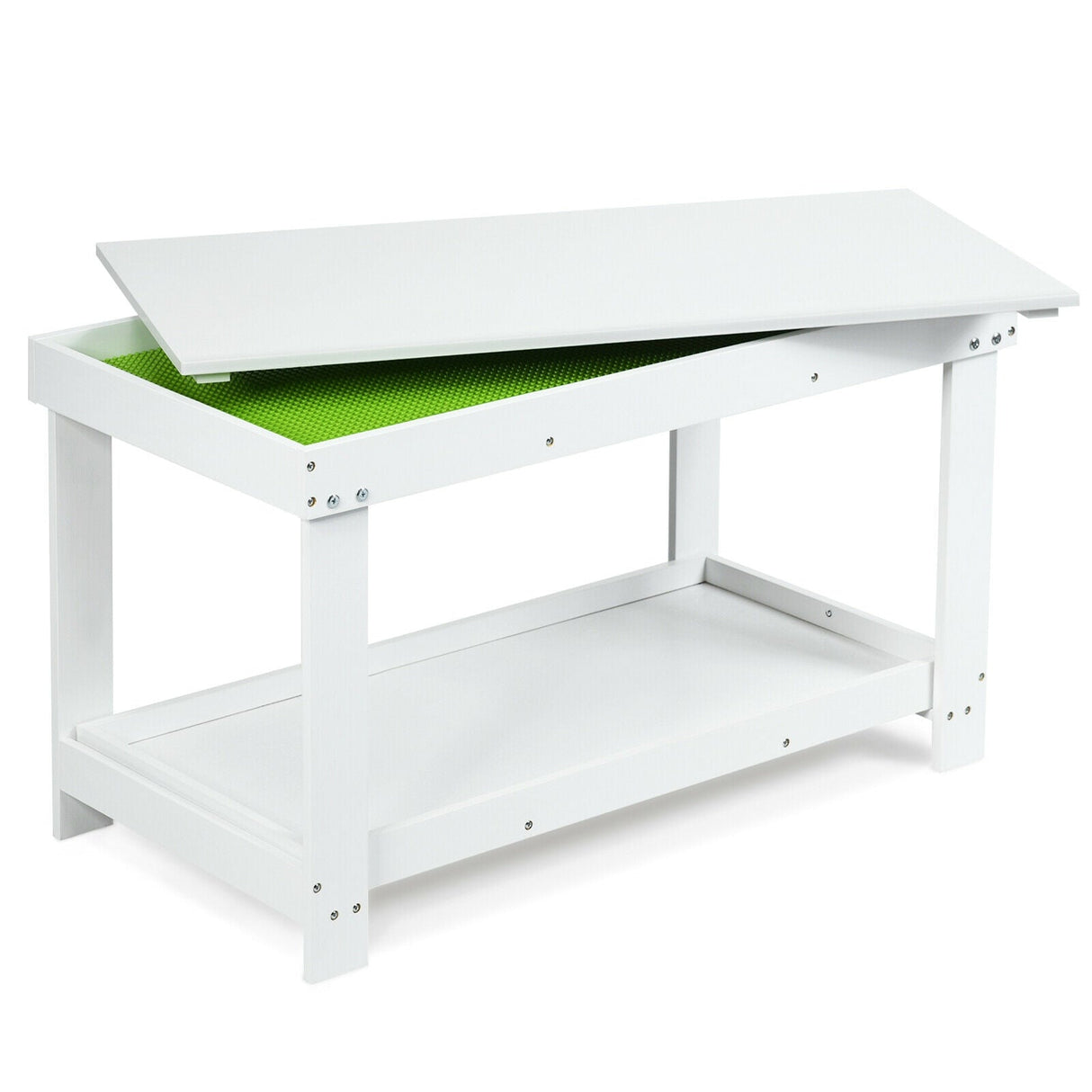 Mesa de juego de actividades para niños, multifuncional, de madera maciza