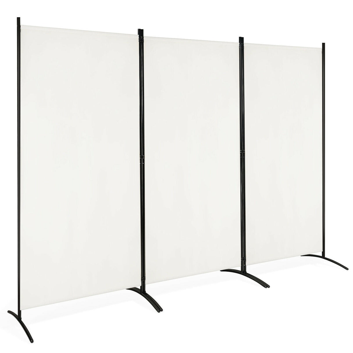 Divisor de ambientes de 6 pies y 3 paneles con bisagras duraderas y base de acero