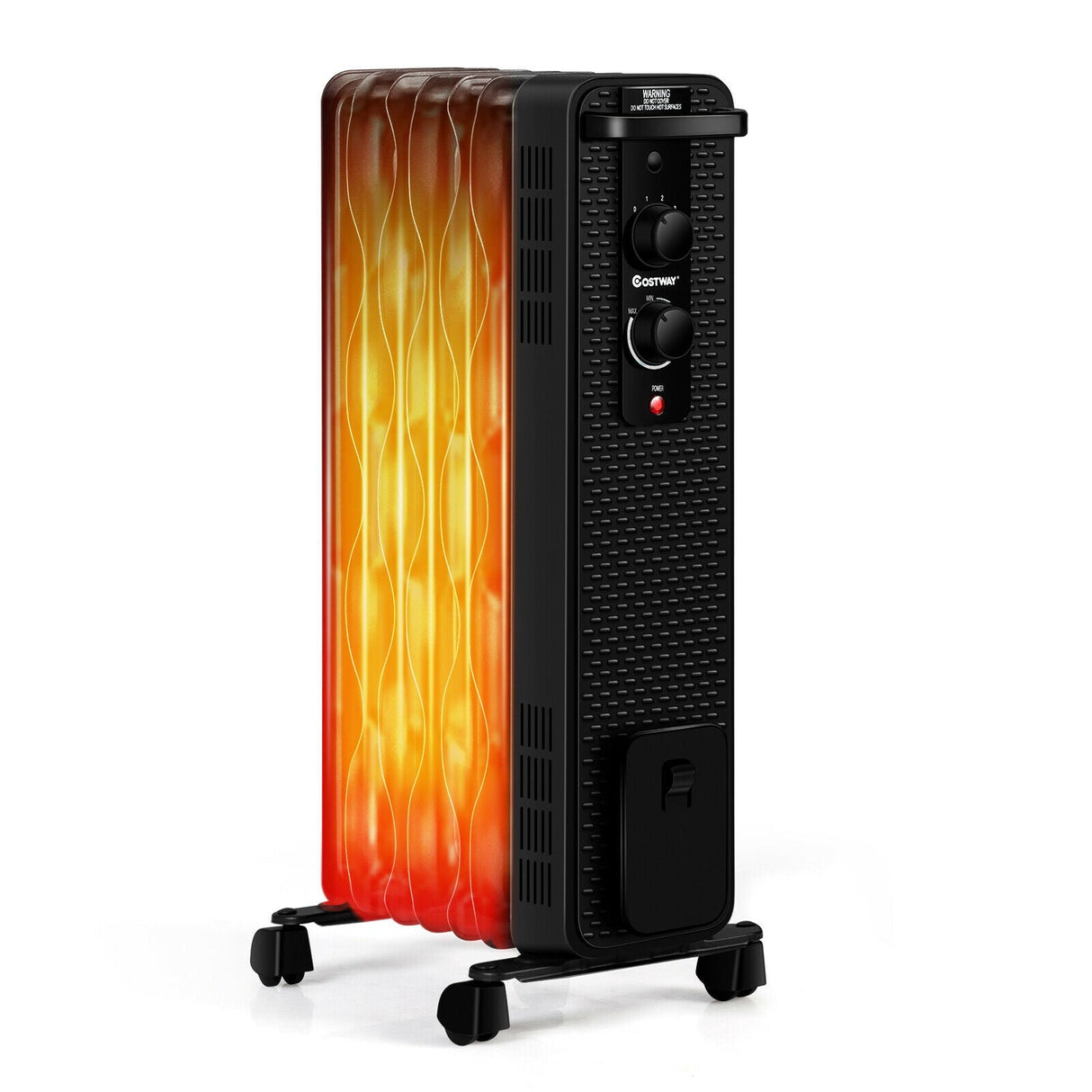 Calefactor de aceite de 1500 W, radiador portátil con termostato ajustable