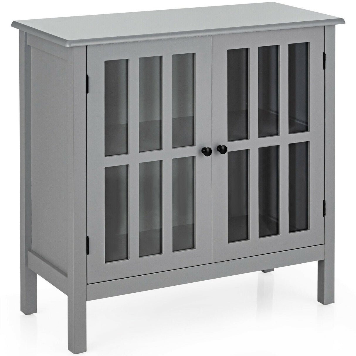 Glass Door Sideboard Console Storage Buffet Cabinet