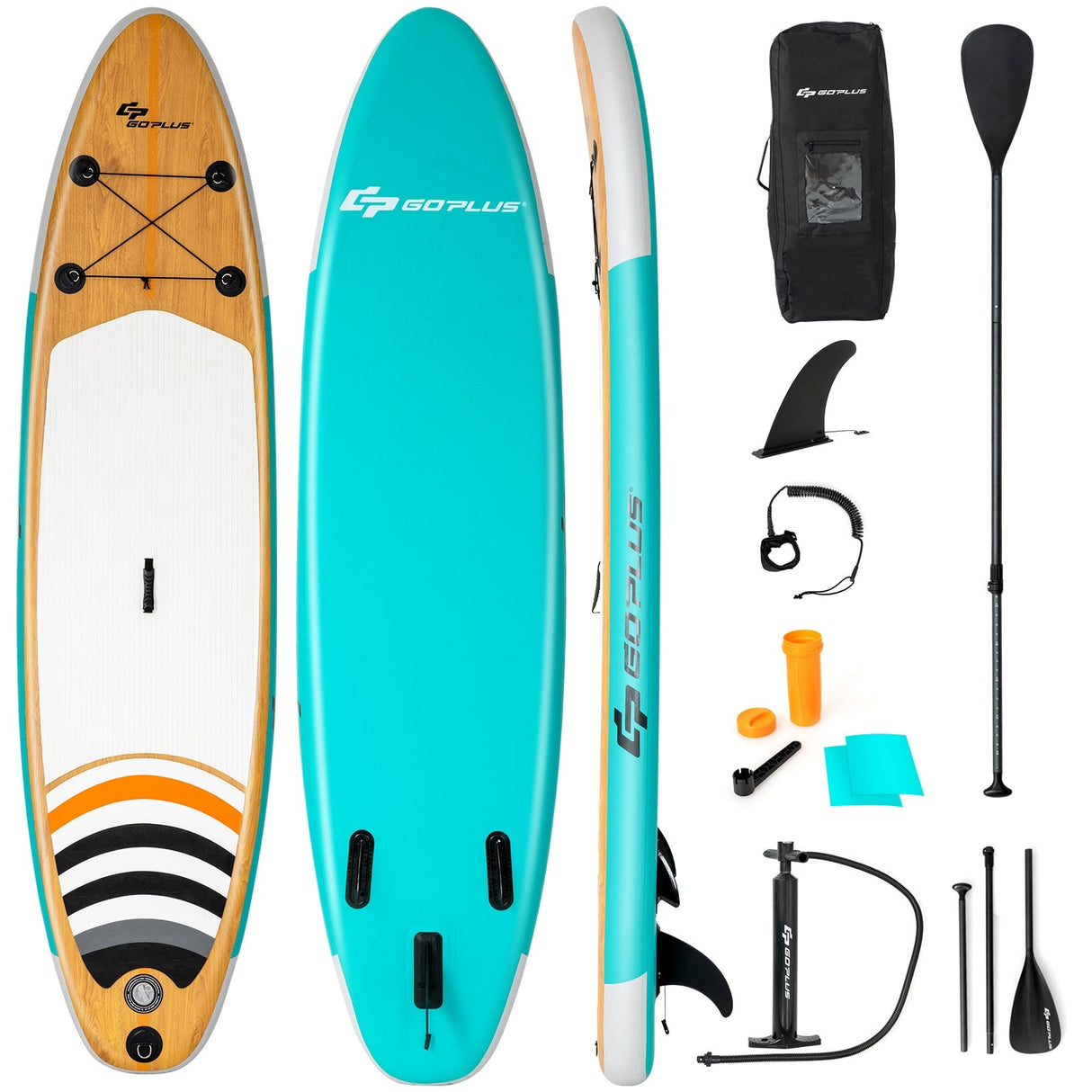 Tabla de remo inflable de pie de 10' SUP con bolsa