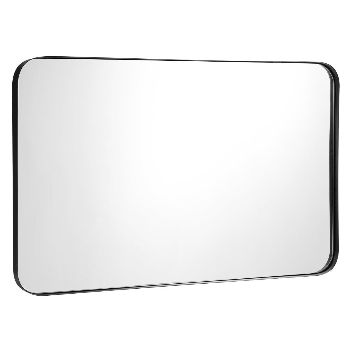 Espejo de pared rectangular con marco metálico de 32 x 20 pulgadas