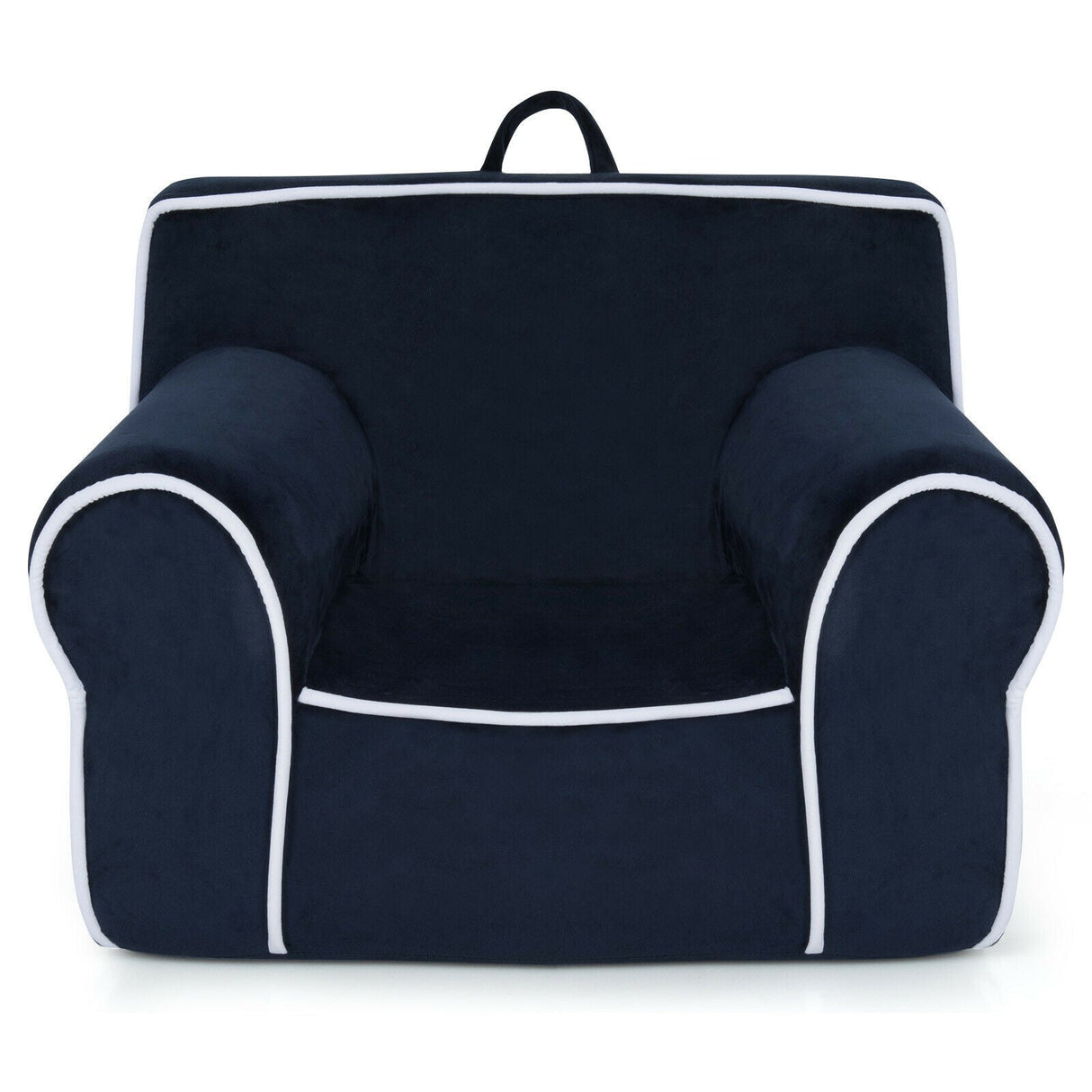 Upholstered Kids Sofa with Velvet Fabric and High-Quality Sponge