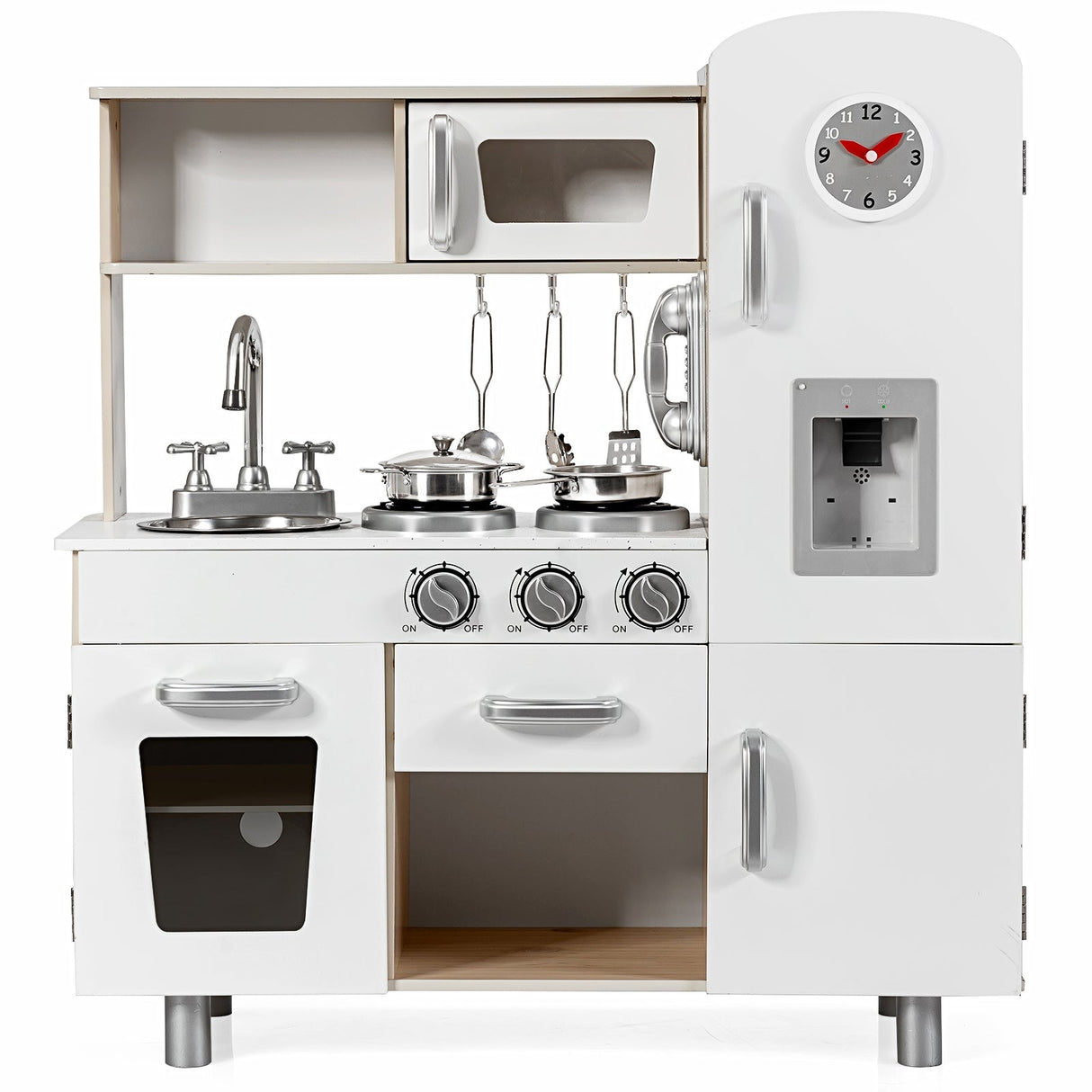 Juego de cocina de juguete de simulación vintage para niños con dispensador de agua