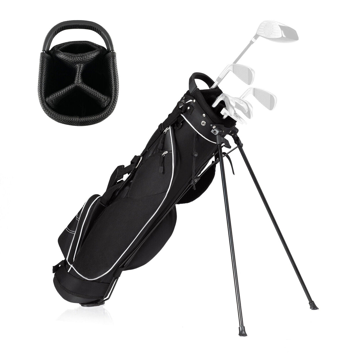 Bolsa de golf de 9 pulgadas con divisores, bolsillos y almacenamiento