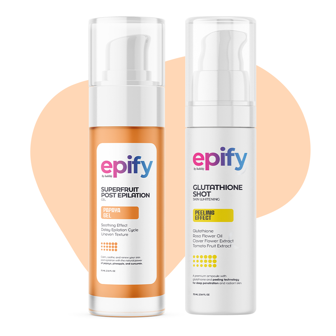 Epify Radiant Glow Face Care Set, Glutathione Shot & Superfruit Papaya Gel, 2-Step Face Routine