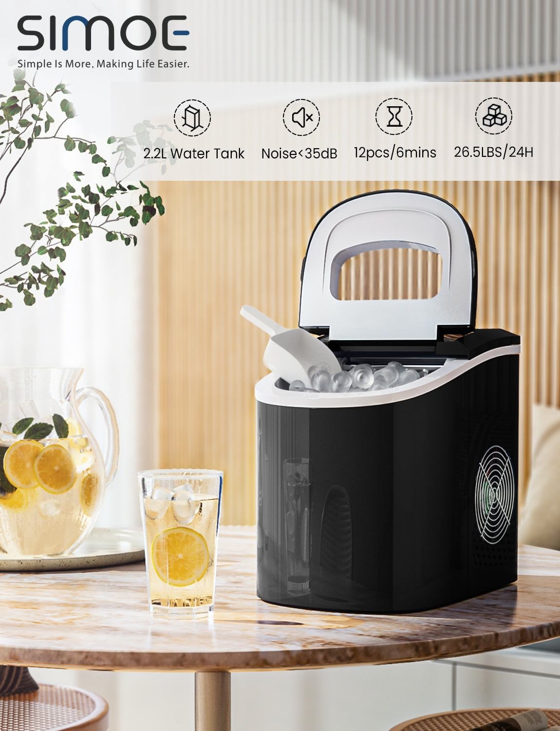 Mini máquina eléctrica portátil y compacta para hacer hielo