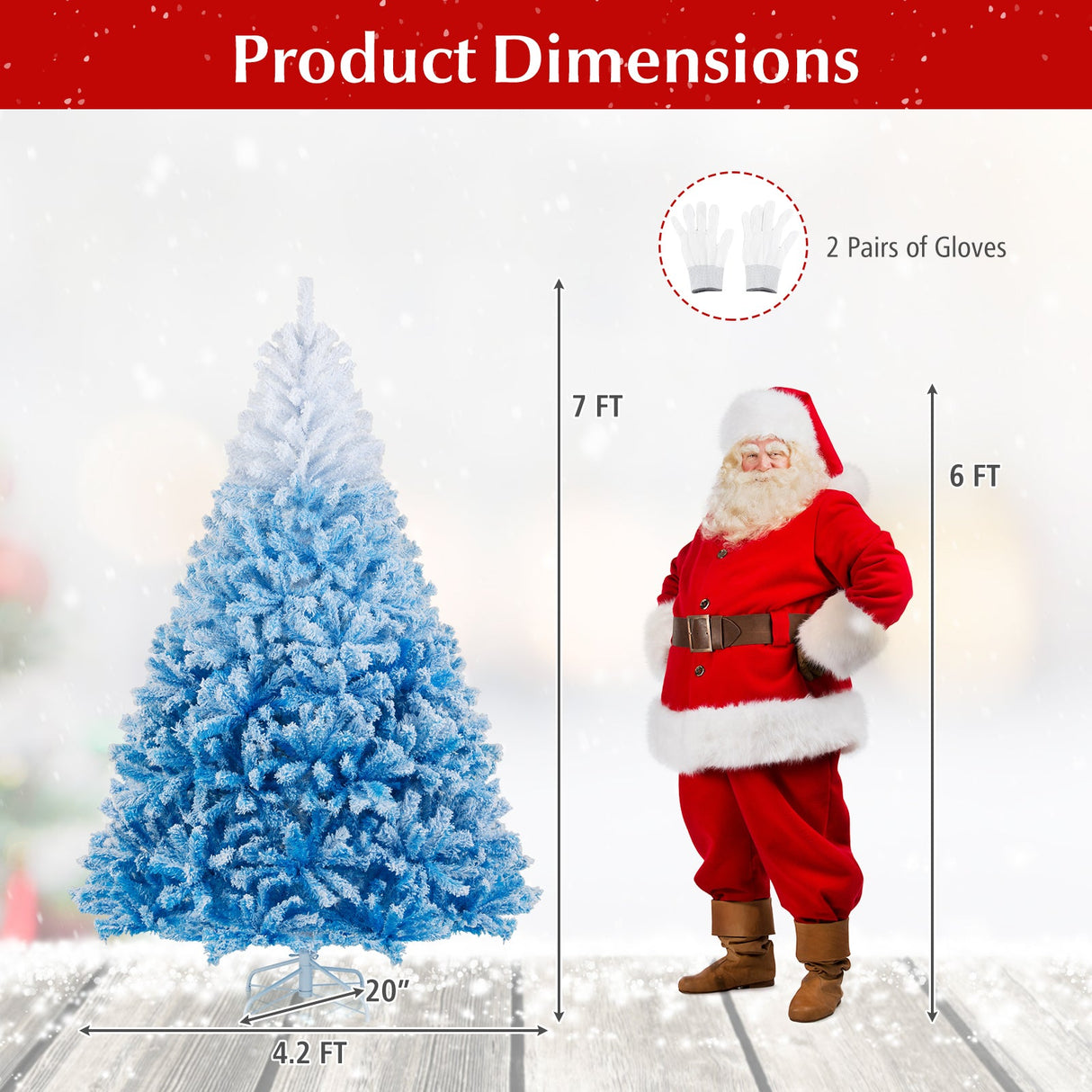Árbol de Navidad Artificial Nuevo 2025 con 456 Ramas y Soporte Metálico Plegable