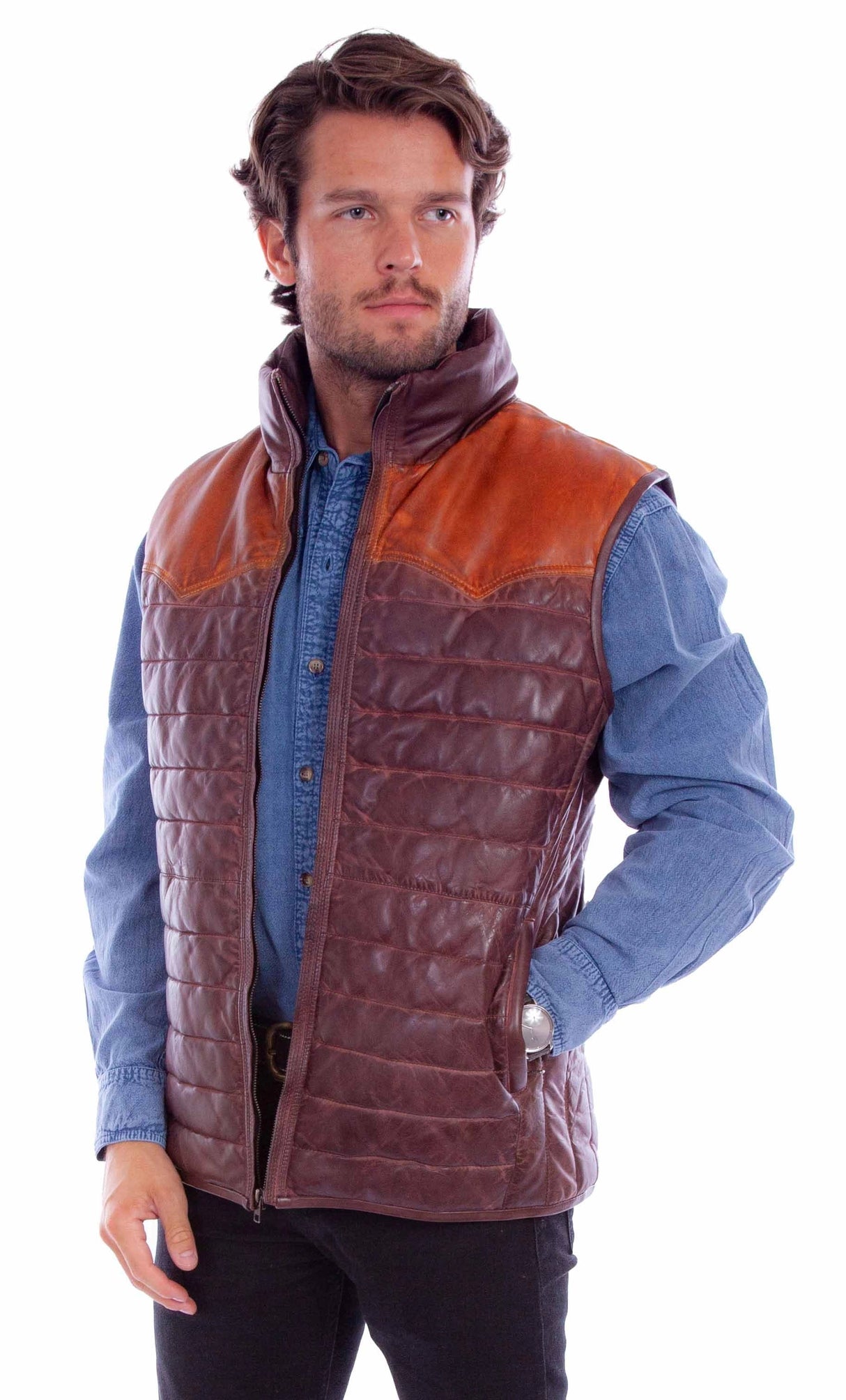 Scully Casper (piel 2043) – Chaleco para hombre