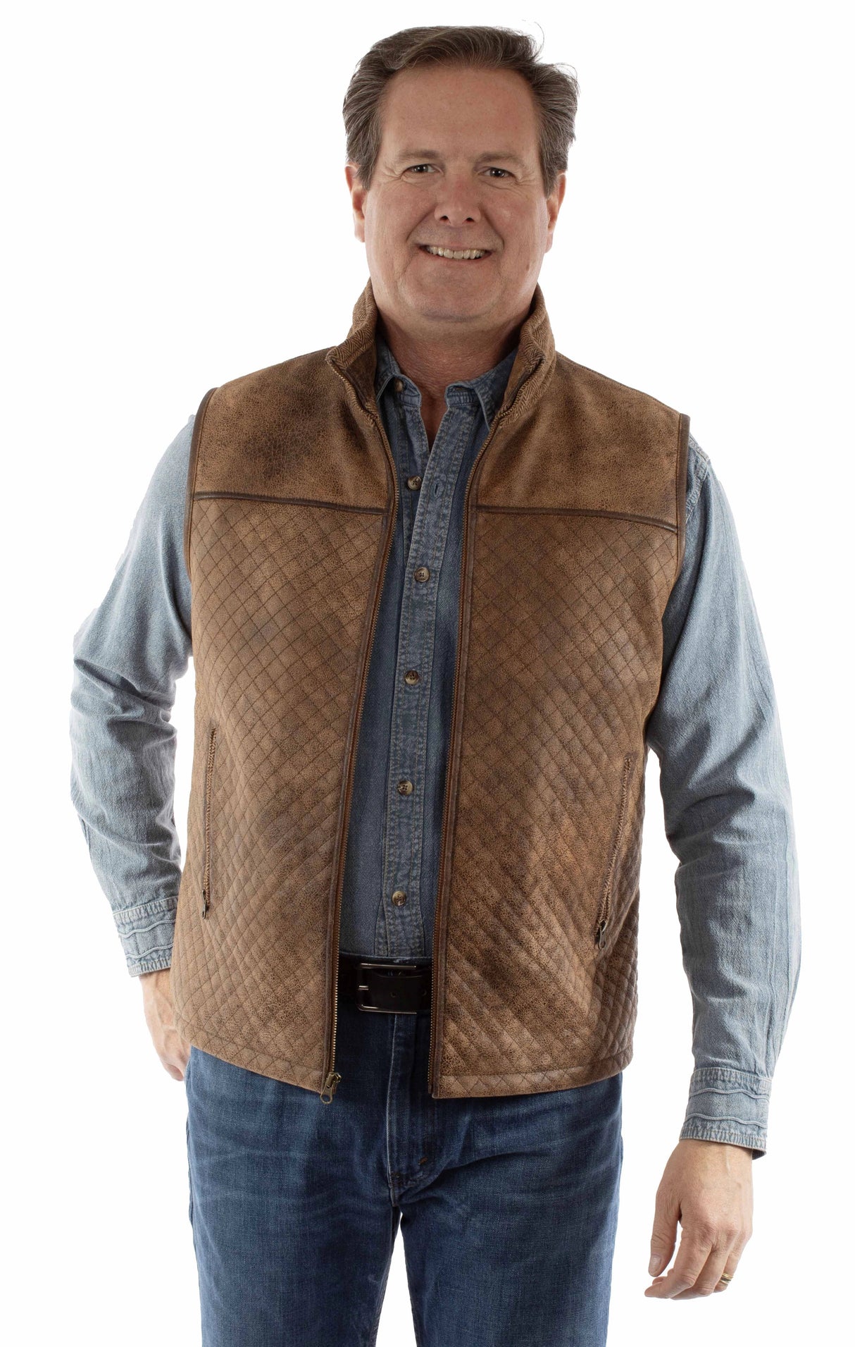 Scully Badlands (2081 Piel de cordero) – Chaleco para hombre