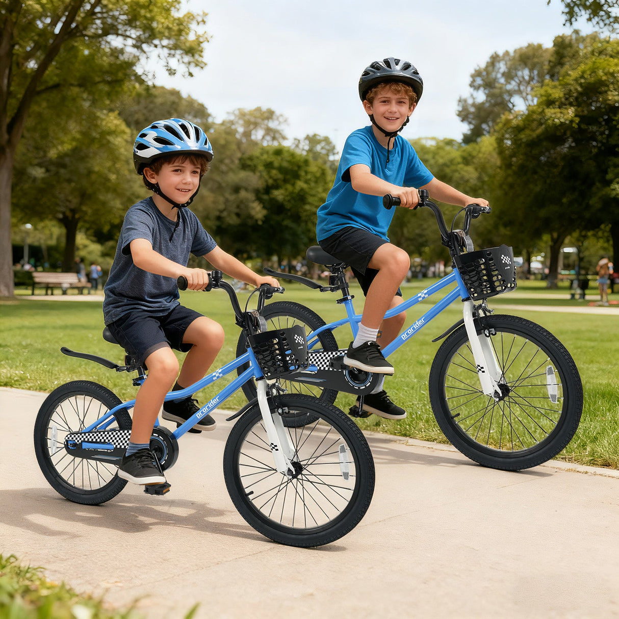 Bicicleta Infantil de 20 Pulgadas, Ajustable con Pata de Cabra y Cesta de Almacenamiento para Mayores de 8 Años