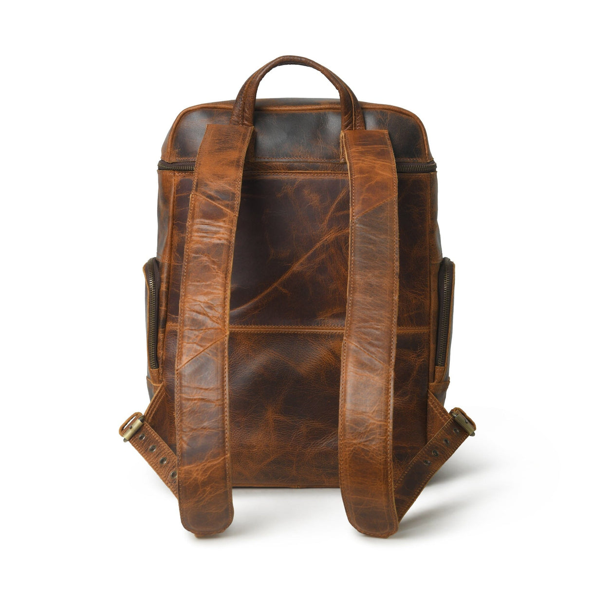 Mochila de viaje de cuero Buffalo Alpha Caramel
