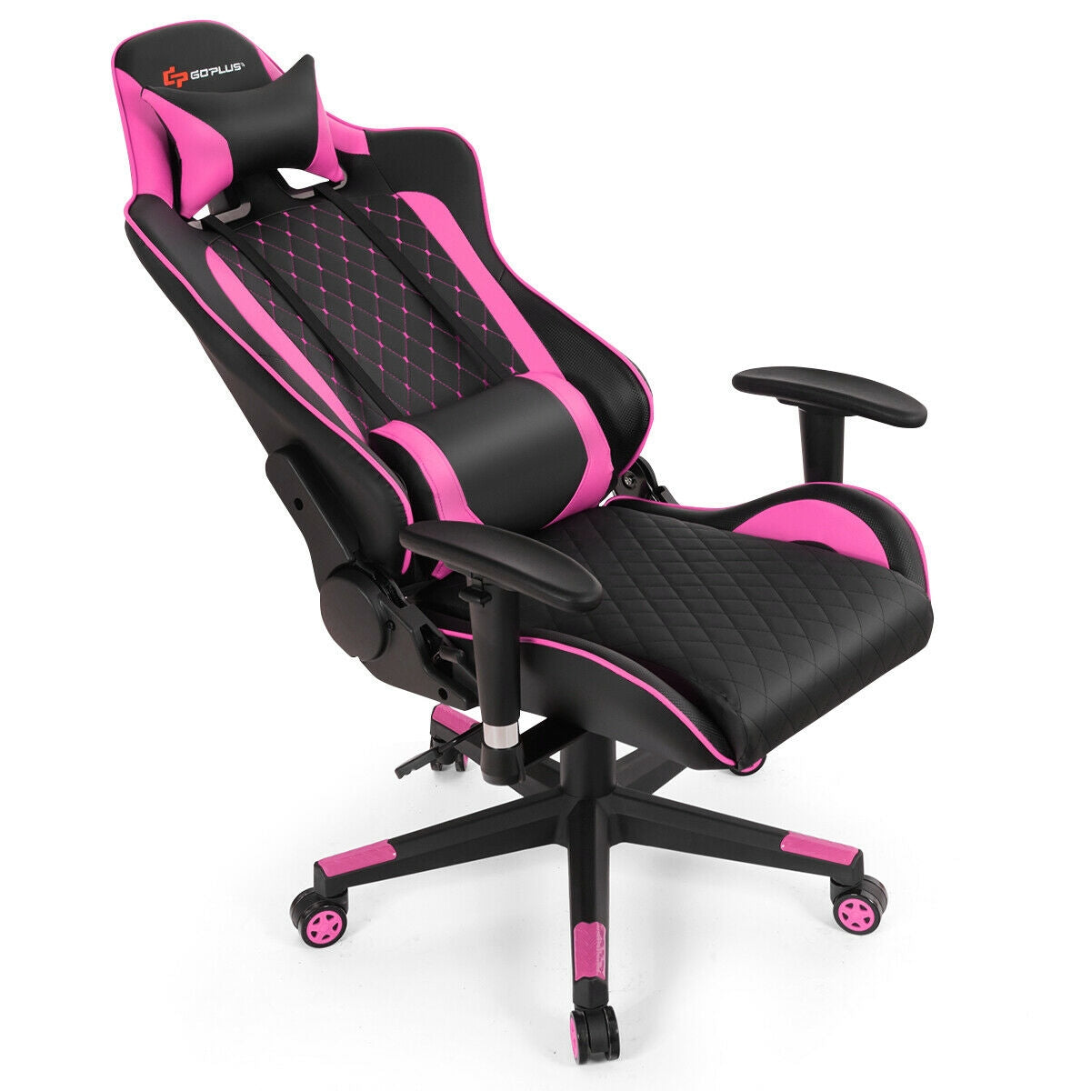 Silla de juego con masaje, soporte lumbar y reposacabezas