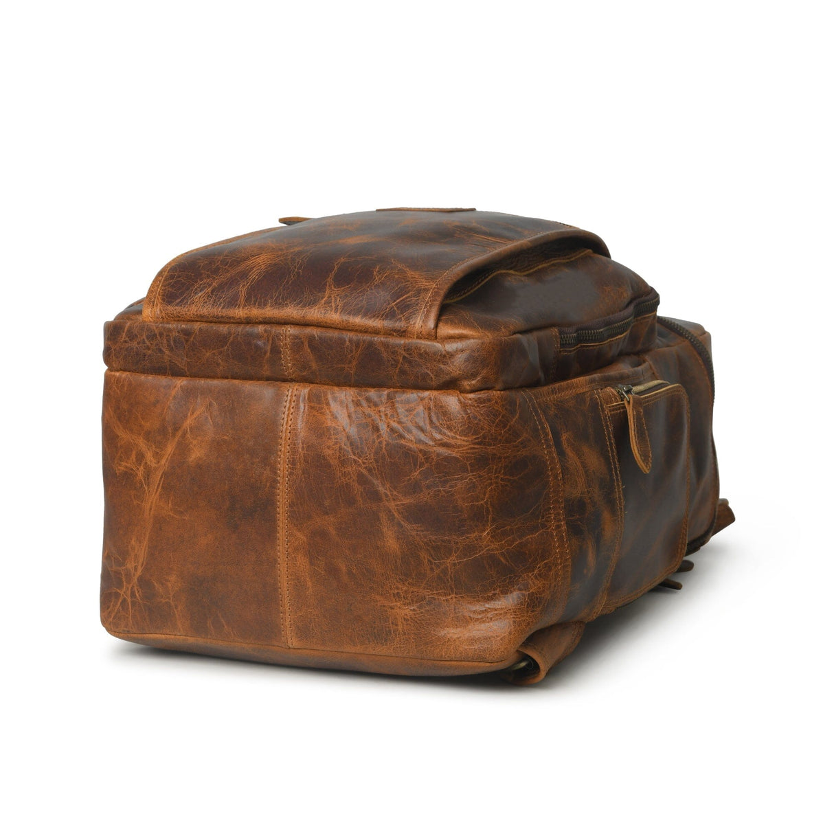 Mochila de viaje de cuero Buffalo Alpha Caramel