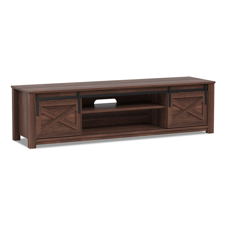 Mueble de TV de 65 pulgadas con puerta corrediza estilo granero
