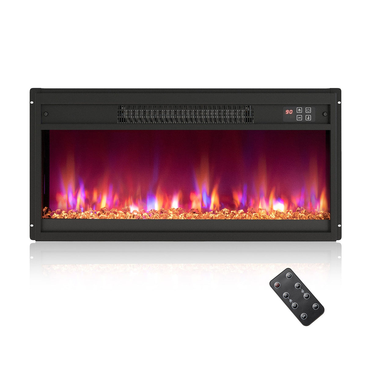 Inserto eléctrico de chimenea de 1500W de 18/23/26 pulgadas con control remoto