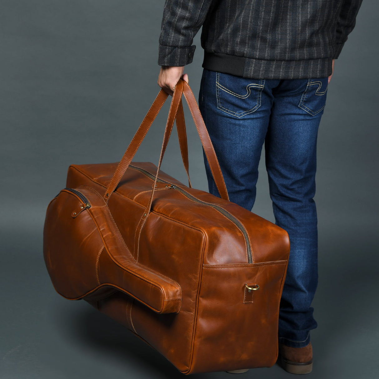 Bolsa de deporte de cuero de búfalo para tenis