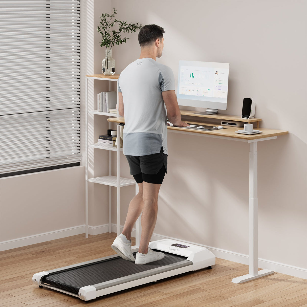 Cinta de Caminar de 2.25 HP con Pantalla LED y Control Remoto